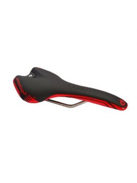  Prologo New Nago T2.0 Custom sillín de bicicleta Unisex, Hard Black/Red Fluo