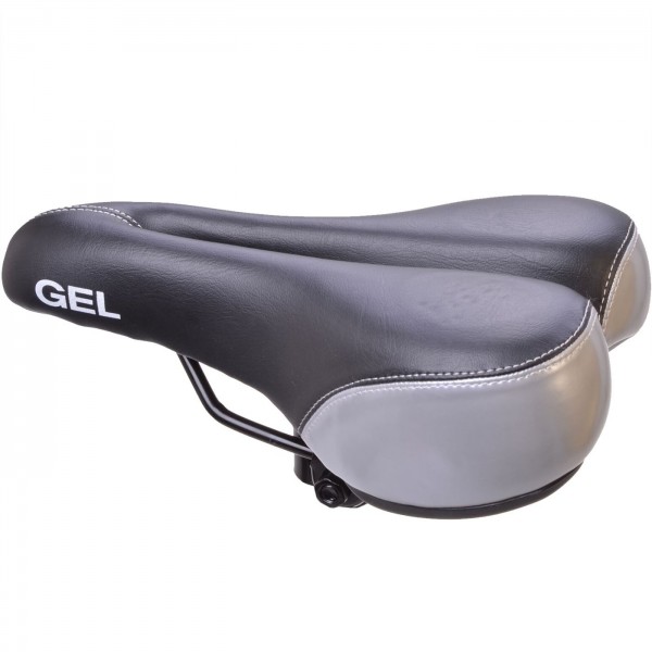 Filmer Unisex bicicleta sillín trekking con capa de Gel, color negro/gris, talla única