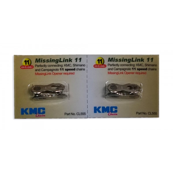 KMC Nuevo genuino 2 Sets eslabón perdido 11 velocidad CL555 Shimano plata