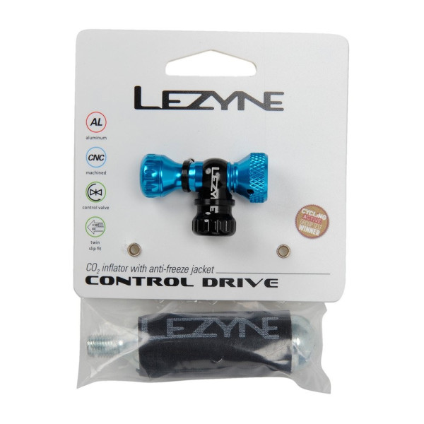 Lezyne Control Drive Adaptador para Bombona de CO2, Azul, Talla Única