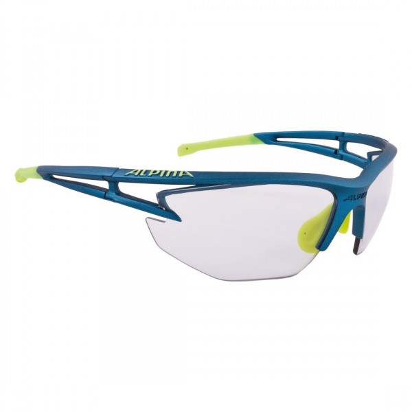 Alpina Eye de 5 HR VL Exteriores de gafas, Blue Matt/Neon Yellow, One size