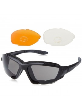 Solex adultos gafas de sol deportivas con-3  pares de lentes de espuma cabeza correa Comp, negras, 15535