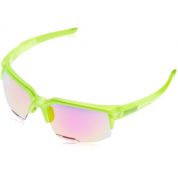 Inconnu 100% speedcoupe gafas Unisex, acidulous/amarillo/rosa/pantalla espejo morado