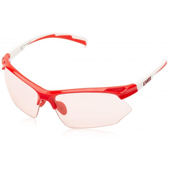 Uvex Sportstyle 802 Vario - Gafas de ciclismo unisex, color rojo/blanco, talla Ăşnica