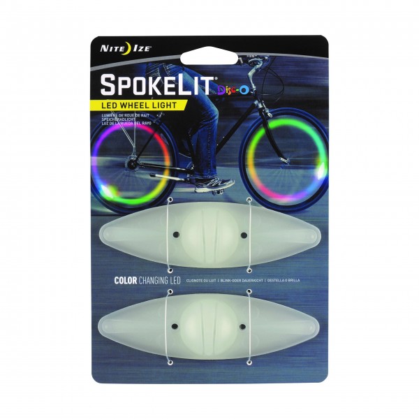 Nite Ize Spokelit LED habló luz  2-Pack , disc-o