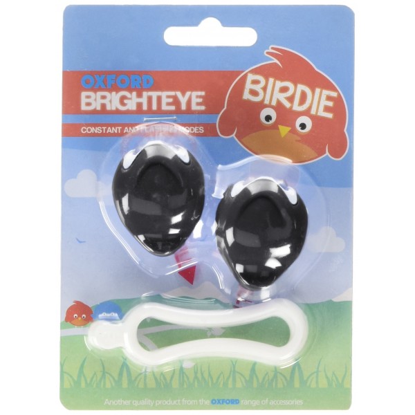 Oxford brillante ojo Universal de la Kid de silicona Birdie – Set de luces para bicicleta, color negro