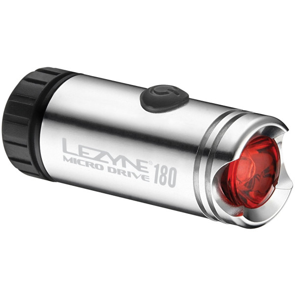 Lezyne Micro Luz LED Trasera, Plateado, Talla Única