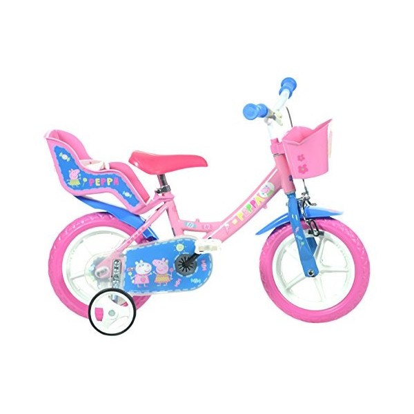 Dino Bikes 124rl-pig bicicleta de Peppa Pig, rosa, 30,5 cm