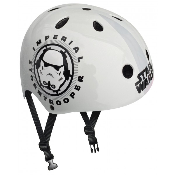 Stamp Star Wars casco de Skateboard para niño, color blanco