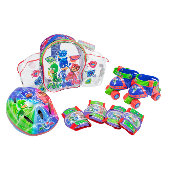 PJ Masks Set con mochila, mini roller, casco y protecciones  Amijoc Toys 2939 