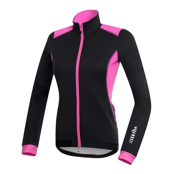 RH Spirit W Jacket bl-deppink, chaquetas  Ciclismo  Mujer, black-deep Pink, XS