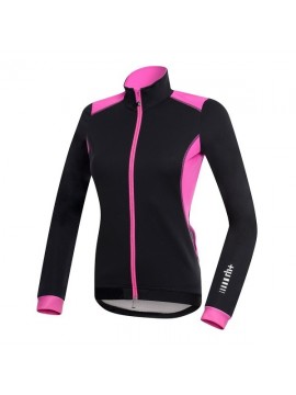RH Spirit W Jacket bl-deppink M, chaquetas  Ciclismo  Mujer, black-deep Pink, M