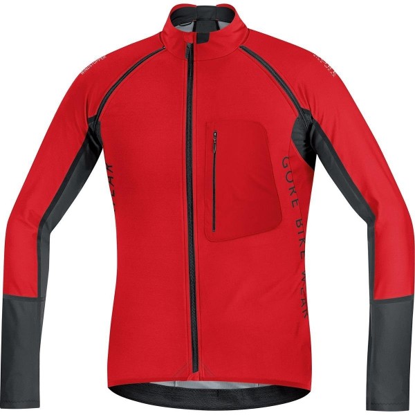 Gore Bike Wear Maillot para Hombre, Térmico, 2 en 1, Versátil, Windstopper Soft Shell, ALP-X Pro WS SO Zip-Off, Talla L, Rojo