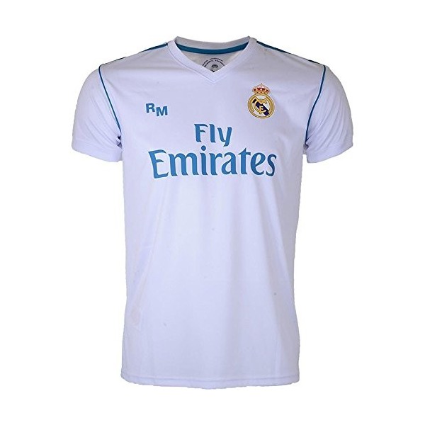 Real Madrid Replica hogar – Camiseta de Fútbol para Hombre, Hombre, Replica Domicile, Blanco/Azul, XL