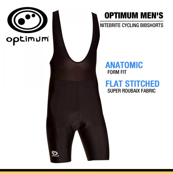 Optimum Cycling - Culote de ciclismo para hombre, color negro, talla M