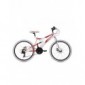 KS Cycling Niños Mountain Bike MTB Fully Topeka bicicleta, color blanco y rojo, 24