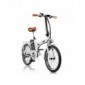 Fitfiu Compact Bicicleta Eléctrica Plegable de Paseo, Unisex Adulto, Blanco, M