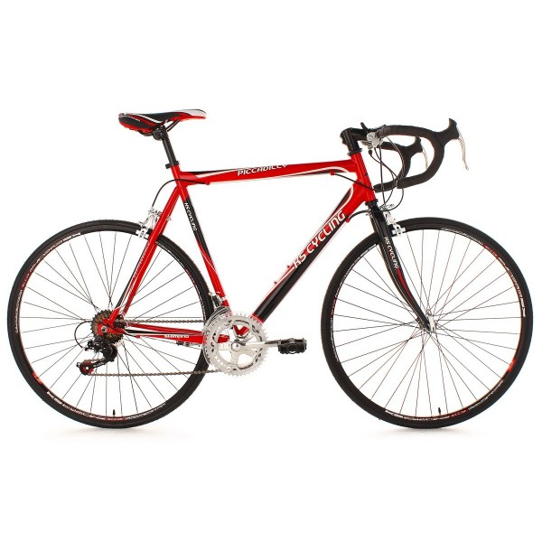 KS Cycling Piccadilly 260B - Bicicleta de carretera, color rojo, ruedas 28", cuadro 55 cm