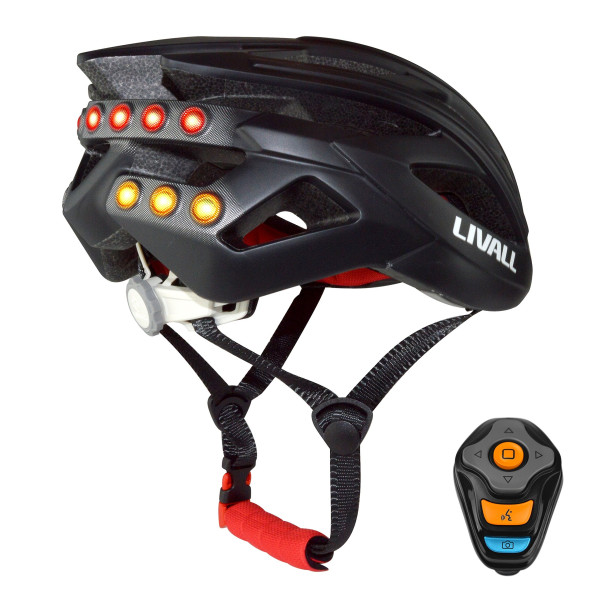 Livall Bling Casco de bicicleta inteligente con Bluetooth, color negro