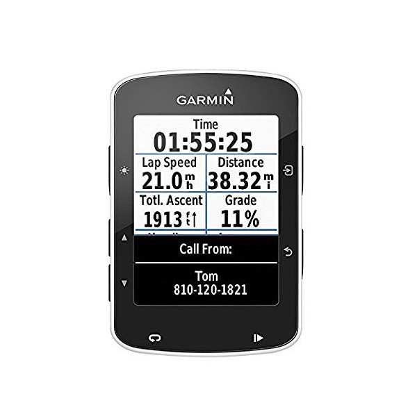 Garmin Edge 520 GPS - Ordenador de Bicicleta sin Banda de Cardio y sensores de Velocidad/cadencia, notificación Inteligente, 