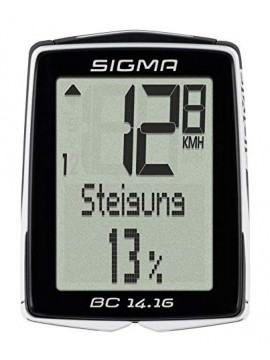 Sigma 01416 Ciclocomputador, Unisex Adulto, Negro, Talla Única