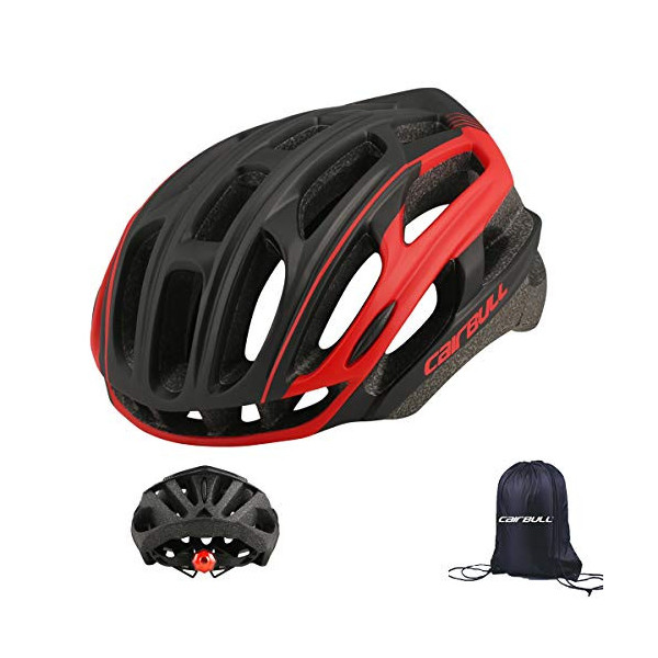 Cairbull - Casco de ciclismo para hombre y mujer  54-61 cm  con 29 rejillas de ventilación, ligero casco de bicicleta con lám