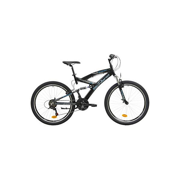 F.Lli Schiano Energy Bicicleta de suspensión Completa, Mens, Negro-Azul, 26