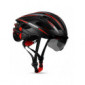 Kinglead Casco de bicicleta con luz de seguridad y visera protectora, certificado CE, unisex, casco de ciclismo para montar a
