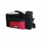 Amaro 7013 - Bolsa para manillar  27,5 x 12 x 16,5 cm , color negro y rojo