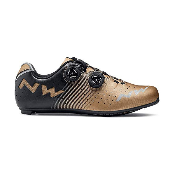 Northwave Revolution - Zapatillas para bicicleta de carreras, color bronce y negro, talla 41