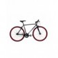 Falcon Forward - Bicicleta de carretera, rueda 27.55 in, color negro/rojo