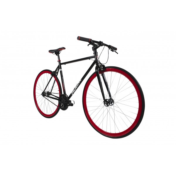 Falcon Forward - Bicicleta de carretera, rueda 27.55 in, color negro/rojo