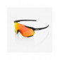 100 Percent RACETRAP-Soft TACT Black-Hiper Mirror Lens Gafas, Hombres, Negras-Cristal Red Multilayer, Mediano