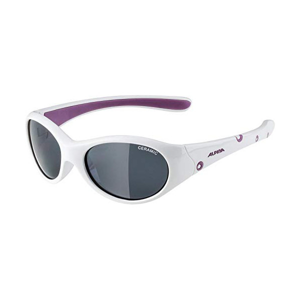Alpina FLEXXY GIRL - Gafas de deporte para niños, color blanco y morado