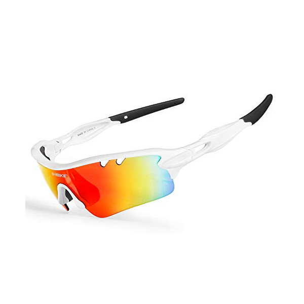 Inbike Gafas de Sol Polarizadas Para Ciclismo con 5 Lentes Intercambiables Uv400 y Montura de Tr-90, Gafas Para Mtb Bicicleta