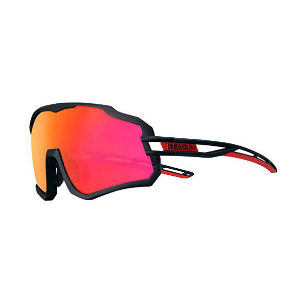 Gafas De Sol Polarizadas para Ciclismo con 3 Lentes Intercambiables UV400 Y Montura De TR-90, Gafas para MTB Bicicleta Montañ