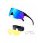 OULIQI Gafas De Sol Polarizadas para,Gafas Ciclismo,Ciclismo con 4 Lentes Intercambiables UV400 Y Montura De TR-90, Gafas par