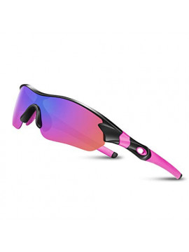 Bea CooL Gafas De Sol Polarizadas UV400, Gafas para MTB Bicicleta Montaña 100% De Protección UV  Rosa 