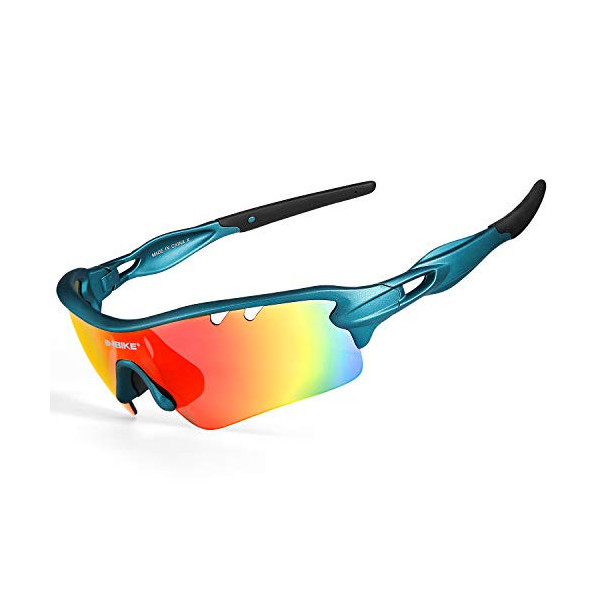 INBIKE Gafas De Sol Polarizadas para Ciclismo con 5 Lentes Intercambiables UV400 Y Montura De TR-90, Gafas para MTB Bicicleta