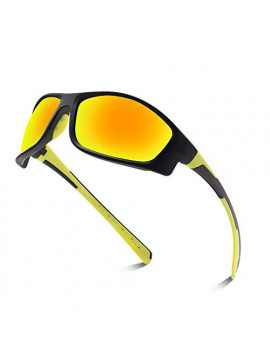 OULIQI Gafas de ciclismo polarizadas deportivas con protección UV para hombre y mujer, para actividades al aire libre como ci