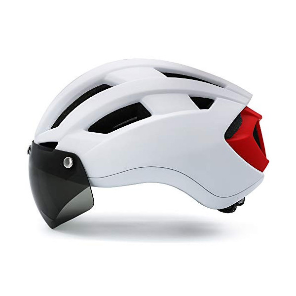 VICTGOAL Casco Bicicleta con Gafas Protectoras Extraíbles Escudo para Hombres Mujeres Casco Bicicleta Adulto Montaña y Carret