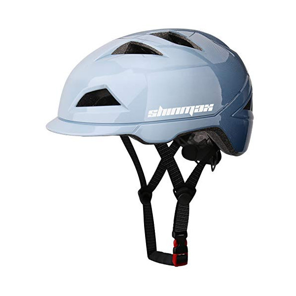 Shinmax Casco Bicicleta,Casco de Ciclismo con Luz Luz LED Recargable,Certificación CE,Ajustable Cascos Mountain Road Motocicl