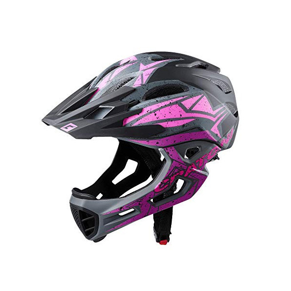 Cratoni C-Maniac Pro - Casco de ciclismo para bicicleta  54-58 cm , color negro y rosa