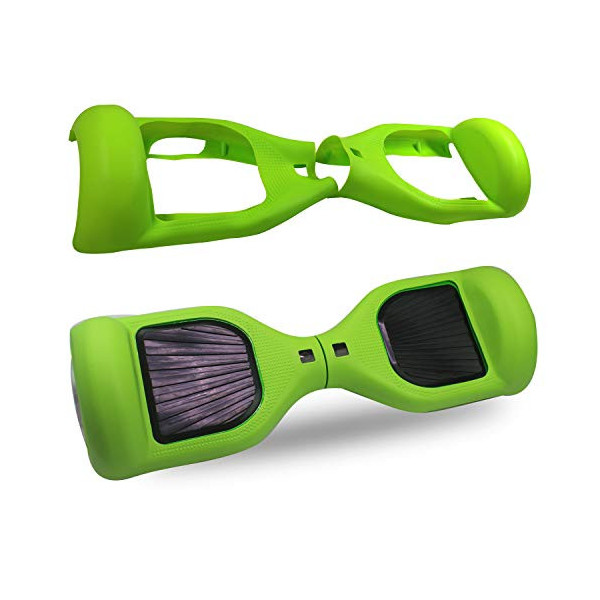 ABBY Protectora Funda de Silicona para 6.5" Smart Scooter Balance Patinete Electrico Hoverboard Cover  Verde Brillante 