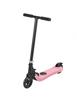 Riding times Patinete eléctrico para niños, 4-6 km/h, 5 pulgadas, plegable, para niños de entre 5 y 12 años, color rosa