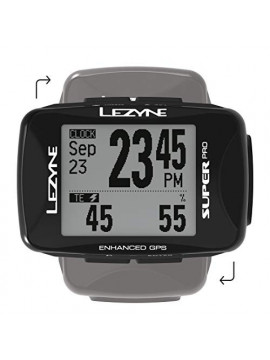 LEZYNE Super Pro - Contador GPS para Bicicleta o Bicicleta de montaña, Unisex, Color Negro