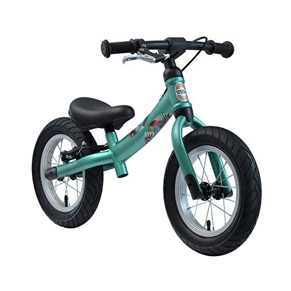 BIKESTAR 2-en-1 Bicicleta sin Pedales para niños y niñas 3-4 años | Bici con Ruedas de 12" Edición Sport | Verde