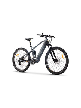 Moma Bikes Bicicleta Eléctrica E-MTB 29" Full Suspension, Shimano 24vel, frenos hidráulicos, batería Litio 48V 13Ah  624Wh , 