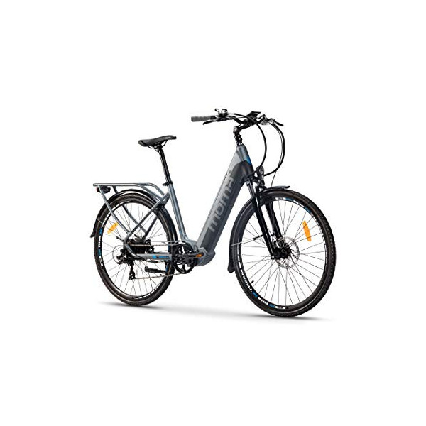 Moma Bikes Bicicleta Eléctrica Urbana EBIKE-28 Pro, Shimano 7vel, frenos hidráulicos, batería Integrada Litio 48V 13Ah  624Wh