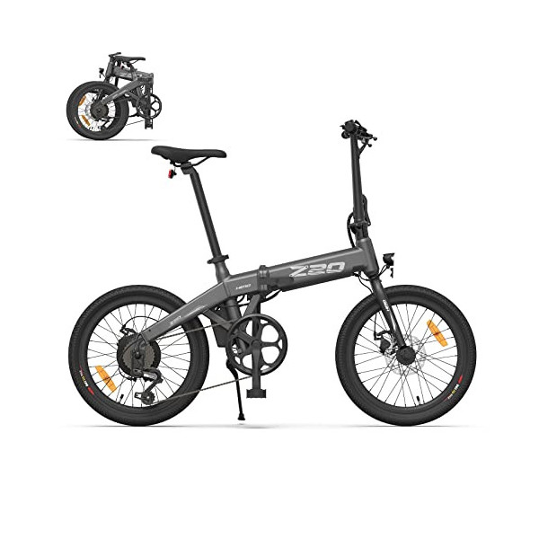 HIMO Bicicleta Eléctrica Z20 MAX,20" Bicicleta Electrica Plegable De Aluminio con Certificado CE,6 Velocidades,Batería Extraí